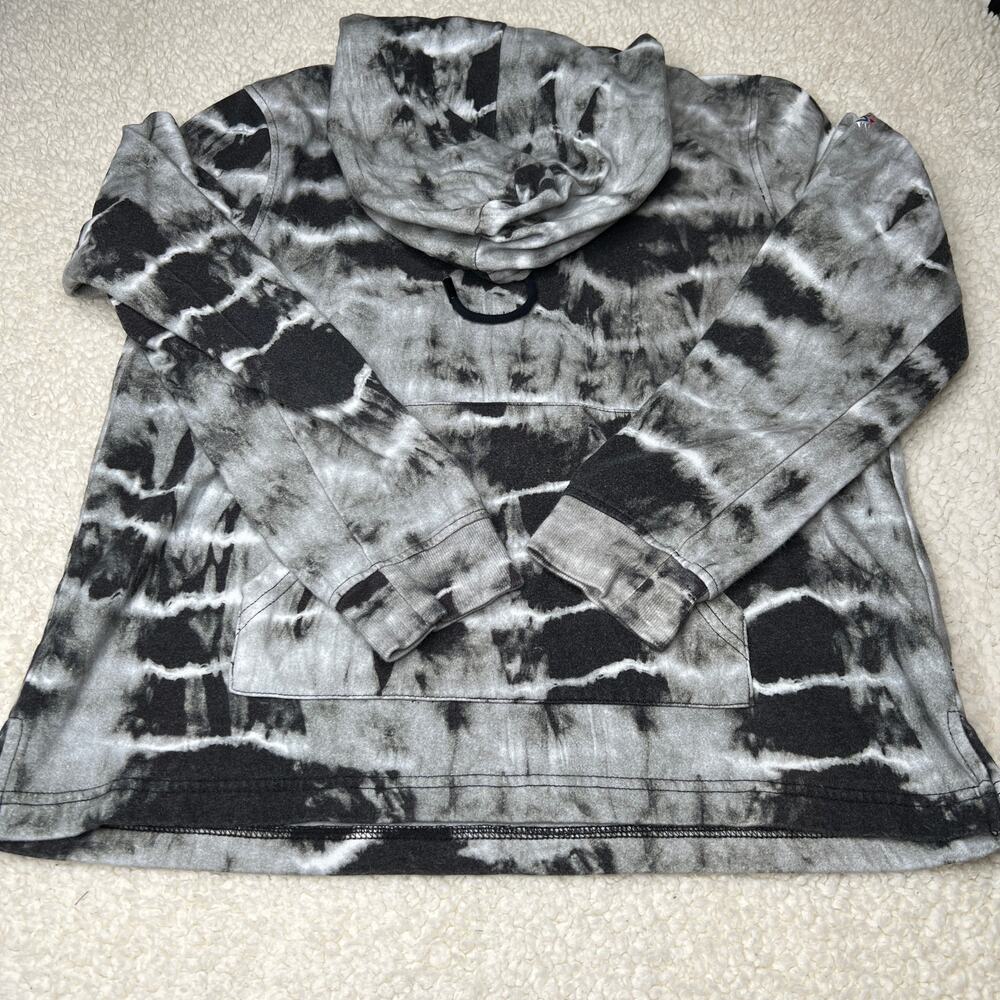 Nicole Miller Tie Dye Black and Gray Hoodie Small